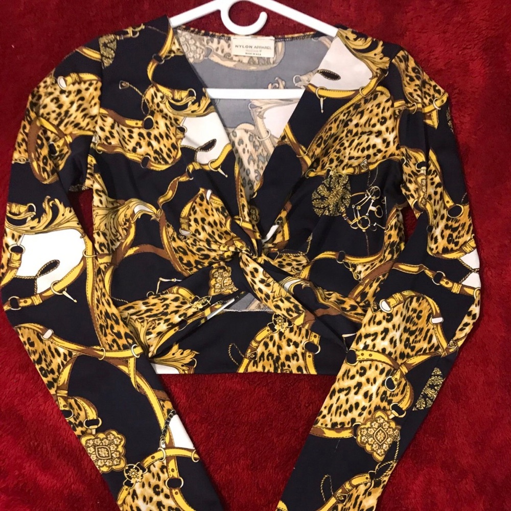 Navy/Gold Midriff